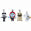 Wondapop Disney The Nighmare Before Christmas 6" Plush Clip Figures, Halloween Decoration Featuring Jack Skellington, Sally, Oogie and Zero, Pack of 4