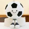 XIYUAN 13.7inch Football Plush Toys Soft Stuffed Sports Plush Balls Cute Fun American Soccer Doll Toys with feet Creative Football Spherical Decor