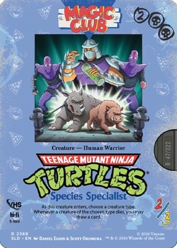 Magic: The Gathering Secret Lair x Teenage Mutant Ninja Turtles: VHS Villains Non-Foil Edition