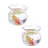 2Pcs Multicolour Mini Round Fish Tank Realistic Glass Decor for Dollhouse Display Captivating Miniature for Crafts Ornaments Handmade