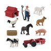 OUKEYI Animal Figurines, 10Pcs Farm Animals Figurines Toys,Big Animal Toys, Realistic Plastic Animals Playset, Educational Learning Toy Set for Kids