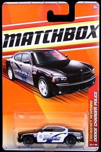 2011 Matchbox Dodge Charger Police Black/White #58 of 100 by Dodge