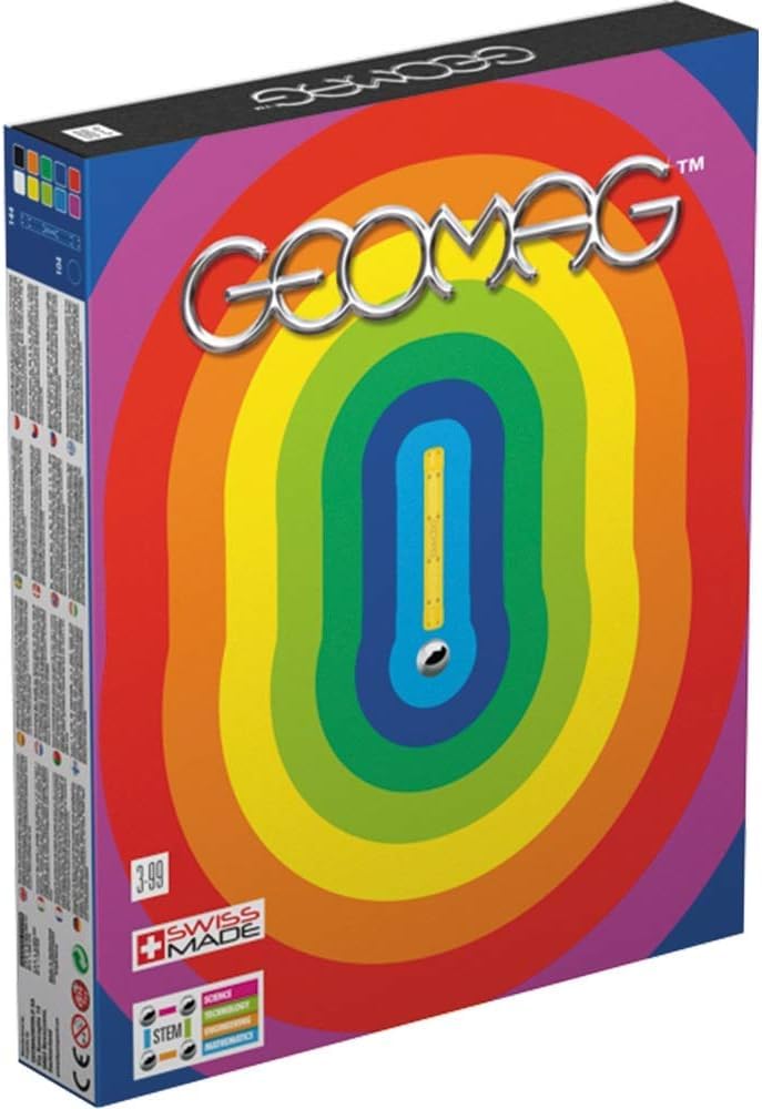 Geomag Masterbox Magnetic Toys for Kids Ages 8+, 248pc Red Educational STEM Magnets for Kids - Swiss-Made Magnetic Blocks, Tiles and Building Toys