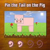 Silly Goose Gifts Pin The Tail On The Pig - Fun Kids Birthday Party Supply Celebration Activity - Pixel Block Video Game Themed Mining Craft Adventure