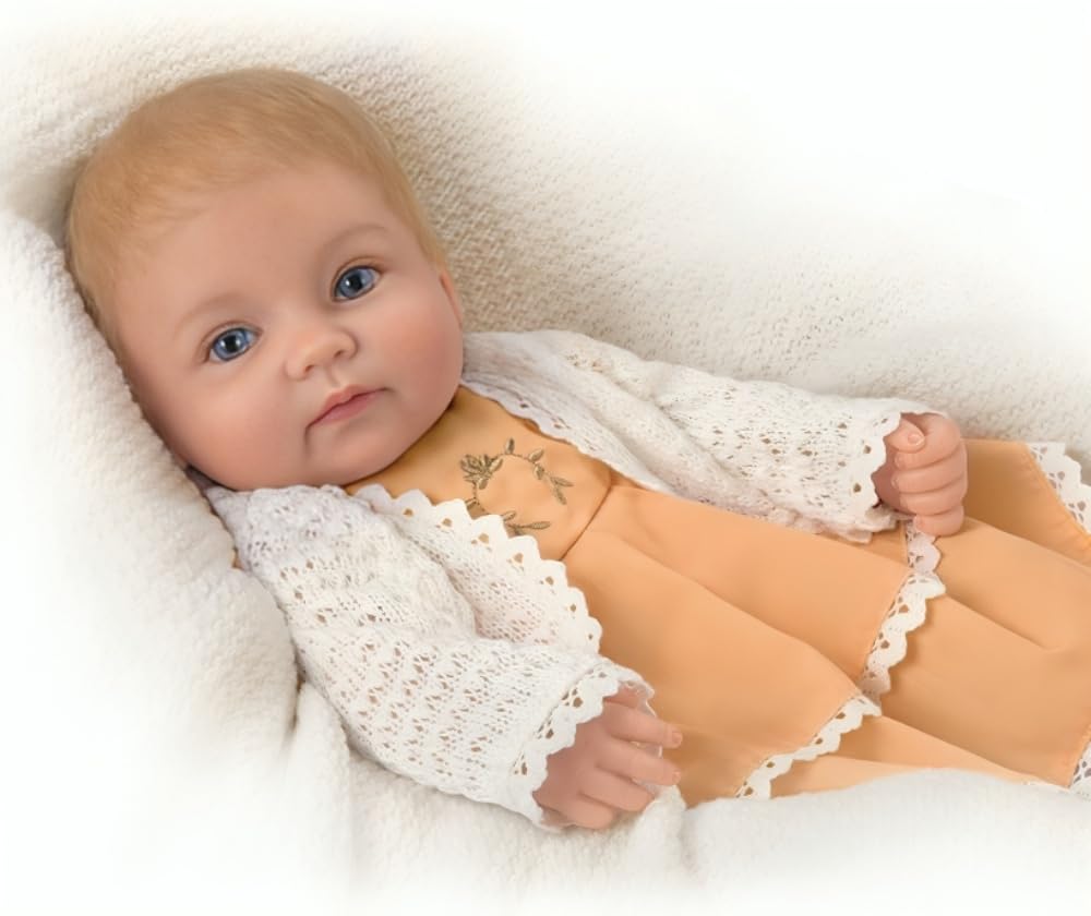 The Ashton-Drake Galleries 7th Annual Photo Contest Winner Rosalie RealTouch Soft Vinyl Lifelike Reborn Baby Doll, 16.5", Poseable Weight Cloth Body