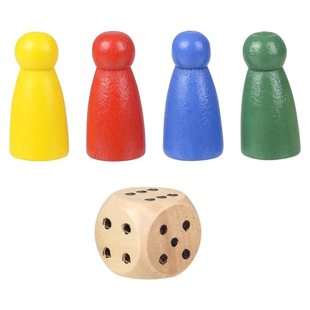 10" Inch Snakes and Ladders Wooden Board Games, Great for Prizes, 10" (10" Wooden Snakes & Ladders)