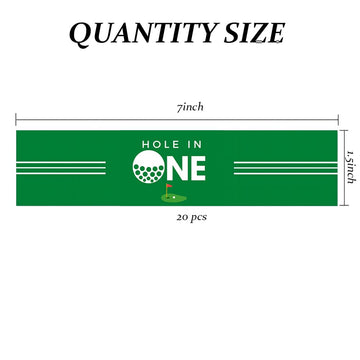 VOWFOO Golf Themed Water Bottle Labels, 20 Packs Hole in One First Birthday Party Supplies Water Bottle Labels Stickers Wrappers Waterproof for Baby