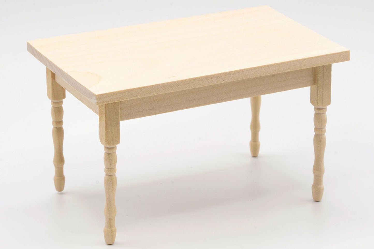 Dollhouse Miniature Rectangular Kitchen Table (Unfinished)
