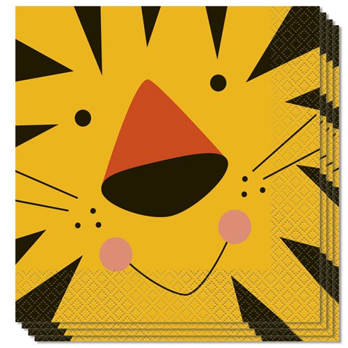 Unique Industries Animal Safari Party Napkins, 16ct, Multicolor, Model:52082