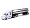 Kenworth T680 Truck White with Oil Tanker Trailer Chrome Long Haul Trucker Series 1:32 Scale Diecast Model by New-Ray
