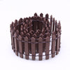 1 Pc Mini Fairy Garden Fence, 35 Inches, Brown, Micro Landscape Miniature Ornaments for Dollhouse, Crafts, Diorama Project, Plant Pot DIY