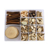 ChooseInOne Log Handmade DIY Wood Craft Kits for Kids Wooden Unfinished Toys Paint Art Garden Playset Bulk Sticks Loose Parts Materials 360g(Large)