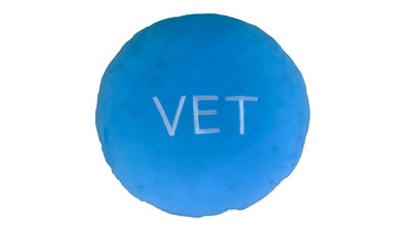 Vechain Pillow - Embroidered Round Stuffed Plush Crypto Pillow by BlockCraft.Shop Vet Plush Pillow