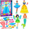 Magnetic Dress Up Dolls Girls Toys Princess Mermaid Fairy Ballerina Fridge Magnets Puzzles Toddlers 3-5 Pretend Play Car Road Trip Airplane Travel