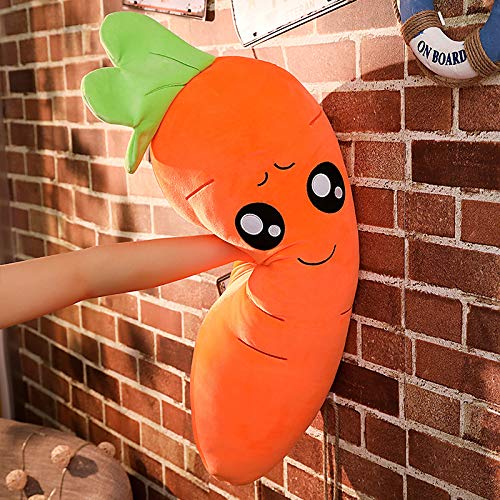XIZHI 26" Carrot Hugging Pillow Kids Pillows Plush Cute Expression Stuffed Doll Toy (Cute)