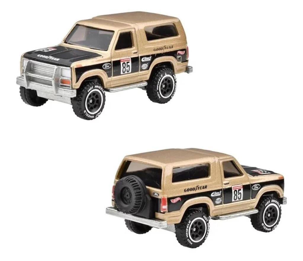 Hot Wheels 1985 Ford Bronco Tubular Trucks, Gold/Black, 3/5
