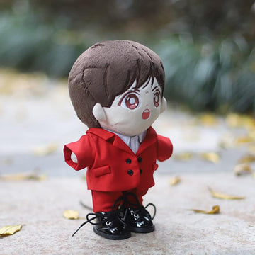 niannyyhouse 20cm Plush Doll Clothes Red Suit Coat Bow Tie White Shirt Pants 8in Soft Stuffed Plush Toys Accessories Dress up (Red, 20cm)