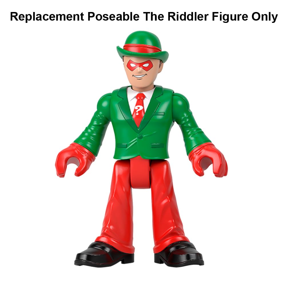 Fisher-Price Replacement Part Imaginext Playset Inspired by DC Superfriends Holiday Theme - HML59 ~ Replacement Poseable The Riddler Figure ~ Dressed