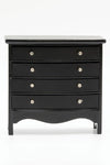 Dollhouse Miniature Chest of Drawers (Black)