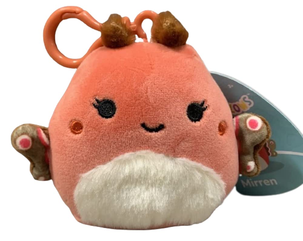 Squishmallows 3.5" Mirren Fuzzy Belly - Butterfly Clip - NWT