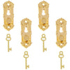 Gold 1/12 Miniature Door Knob Lock and Key Dollhouse Decoration Accessories?Dollhouse Accessories?Dollhouses Décor