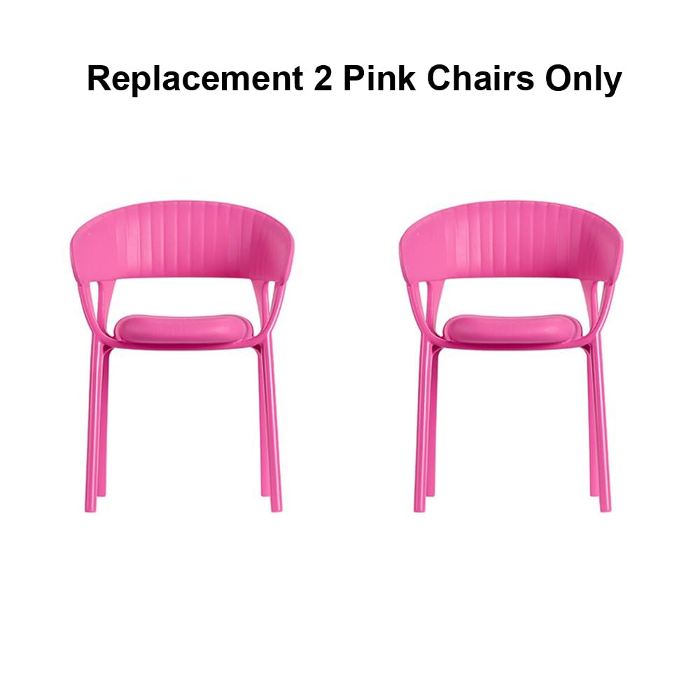 Replacement Parts for Barbie Doll Dreamhouse Doll House Playset HMX10 - Replacement Set of 2 Two Pink Chairs