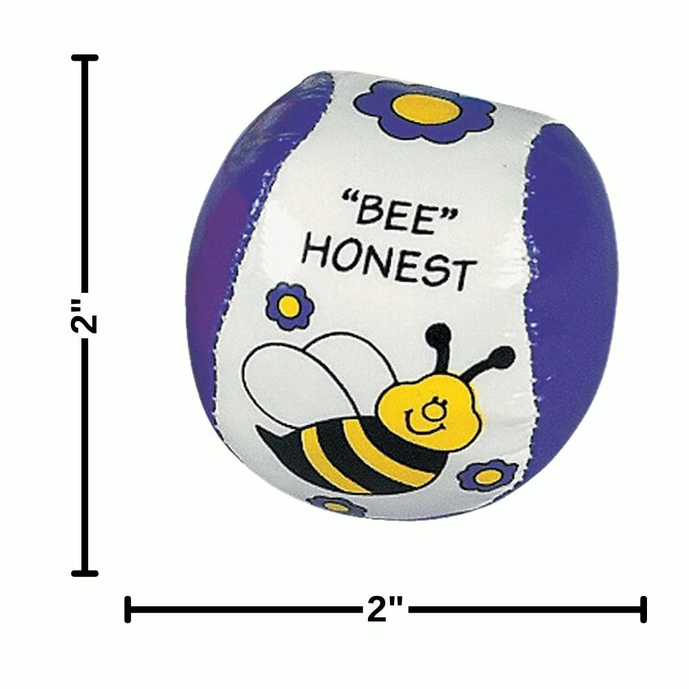 Fun Express Bee Your Best Kick Balls - 12 Pieces - Educational and Learning Activities for Kids
