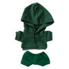 niannyyhouse 20cm Plush Doll Clothes Elastic Solid Sportswear Suits Hoodie Pants Soft Stuffed Plush Toy Dress Up Accessories (Dark Green, 20cm)