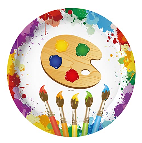 Serves 24 Art Birthday Party Supplies Includes Plates,Napkins,Table Covers, Ideal for Art Party Birthday Theme Party Decor