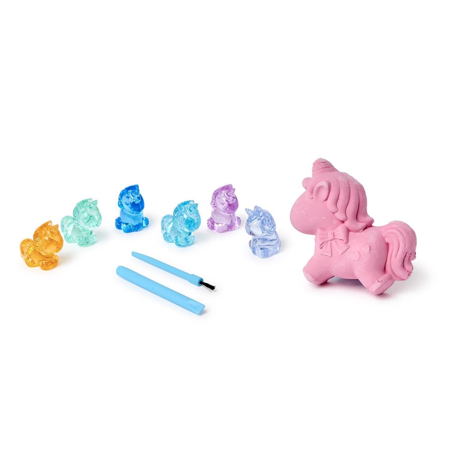 Two's Company Unicorn Surprise Magical Dig Excavation Kit in Gift Box, 3.5-Inch, Gypsum Powder, Pink
