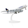QIYUMOKE A380 German 1/300 Die-cast Metal Airplane Model Sky Jumbo a380 Model Plane with Stand (7.5 inches Long) for Aviation Enthusiast Gift or