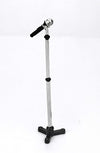 Black Mini Model Microphone,1:12 Dollhouse Miniature Scene Model Microphone with Stand Play Toy, Decortion, Dollhouse Furniture, Doll's Microphone