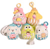 Squishmallows Hello Kitty Mini Plush Dolls, Set of 5 Clip On Keychains, 3.5 inches