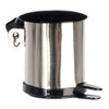 Melody Jane Dolls Houses House Miniature 1:12 Scale Kitchen Accessory Stainless Steel Pedal Bin