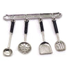 1Set Silver 1/12 Miniature Kitchen Utensils Dollhouse Decoration Accessories, Miniature Dollhouse Accessories Kitchen Set (2x1.6 inch)