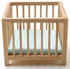 Classics by Handley Dollhouse Miniature Oak Slatted Play Pen with Blue Fabric