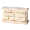 AirAds Dollhouse 1:12 Scale Dollhouse Miniature Accessories Doll Furniture Chest Drawers Storage Unfinished Wood Bed Room Furniture