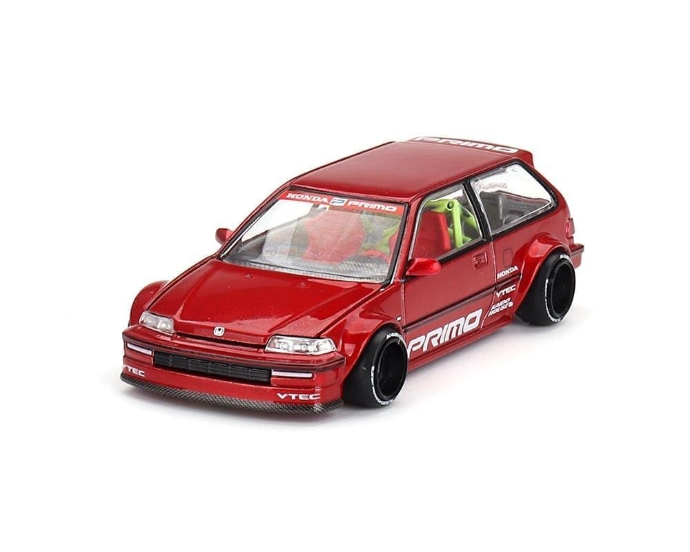 Kaido House Honda Civic (EF) Kaido Works V2 by Mini GT in Red 156 Diecast 1:64