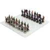 Pacific Giftware Civil War Soldier Themed Chess Set with Glass Board - Historical Collectible, Multicolor