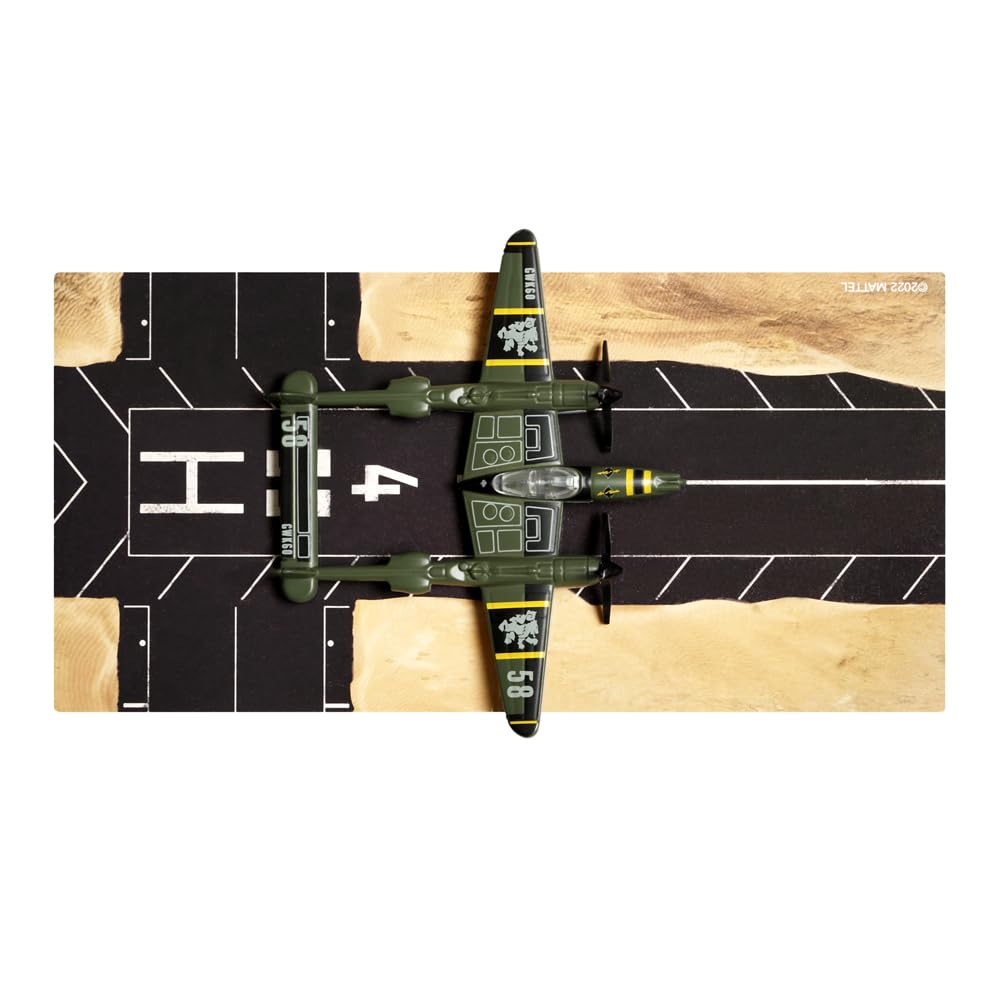 Matchbox Collectible Die-Cast Metal Sky Busters Inspired by Lockheed Martin P-38 Lightning Jet - HLJ25 ~ Green Combat Fighter Jet Airplane ~ Includes