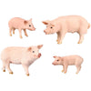 BLAPNK 4 Pcs Realistic Farm Pig Animals Model Figure Toy Set, Barn Farm Pig Family Figurines Collection Playset Preschool Science Educational Learn