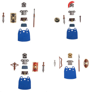 GoAssemb Medieval Roman Weapons Accessories Building Blocks Set Including Armors Spear Helmet Shield Bow, Designed for Mini Figures, MOC Bricks Parts