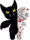 Qobacxso Horror Reversible Glow Plush Creepy Stuffed Animal Toy Scary Vampire & Ghost Buddy Doll for Kids & Game Fans Great Gift for Birthday