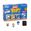 Funko Pop Bitty: Pixar Mini Collectible Toys 4-Pack - Carl, Russell - (Dug Days), Sadness, & Mystery Chase Figure - (Styles May Vary) and A Surprise