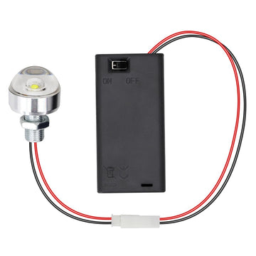 Battery Operated LED Lights DIY House Accessory for Dollhouse Miniature, Battery Holder with LED Light Flexible Wire-2 PCS AA Battery Holder LED Lamp