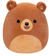 Squishmallows Stokely The Bear Plush, 16 Inch, Soft Brown Stuffed Animal, Cuddly Character Pillow