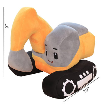 Excavator Plush Toy,10" Soft Excavator Stuffed Construction Toy