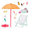 Our Generation Accessories OG Deluxe - Sunny & Cool Patio Set - Outdoor Furniture and Accessories for 18 Inch Dolls