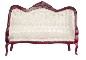 Melody Jane Dollhouse Mahogany & White Victorian Living Room Furniture 5 Pc Set Miniature