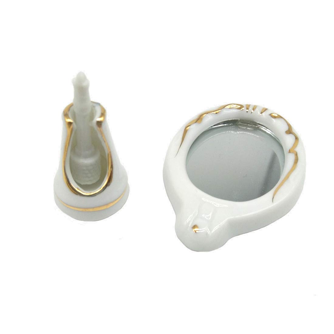 Dollhouse Bathroom Set 1/12 Scale Toilet Ceramic Miniature Furniture Accessories